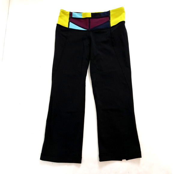 Lululemon Athletica Black Size 6? Reversible Women Crop Capri Active Pants - Picture 9 of 9
